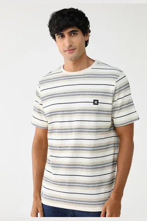 Hurley Camiseta Reta Listras Off-White