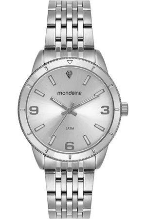 Mondaine Relógio Feminino Caixa Serrilhada Estojo Mini Bolsa
