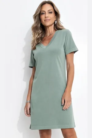 QUINTESS Vestido Feminino Em Malha De Algodão