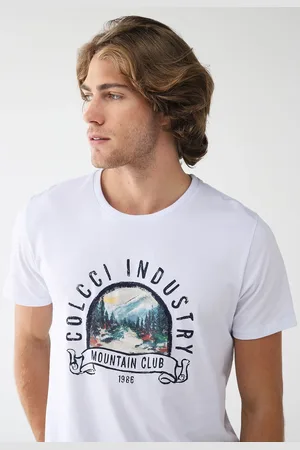Colcci Camiseta Reta Estampada Branca