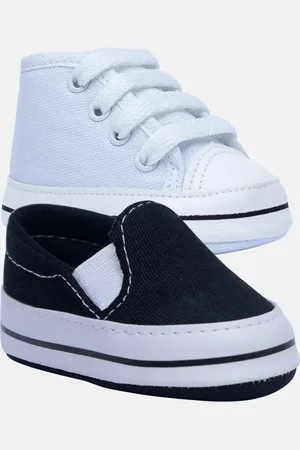 Pópidí Infantil - Kit 2 Sapatinho de Pópidi Tenis Branco e Preto