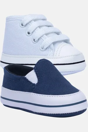 Pópidí Infantil - Kit 2 Sapatinho de Pópidi Tenis Branco e Marinho
