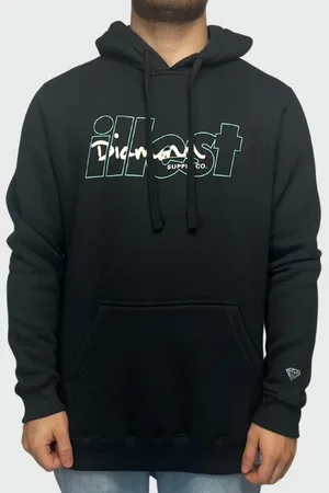 Diamond Moletom X Illest Hoodie Preto