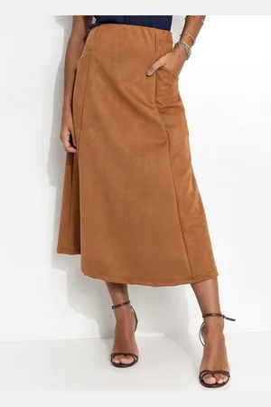 QUINTESS Saia Feminina Em Malha Suede