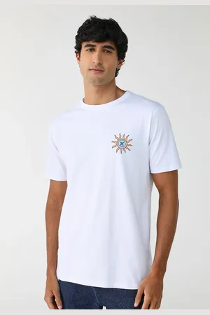 Hurley Camiseta Reta Estampada Branca