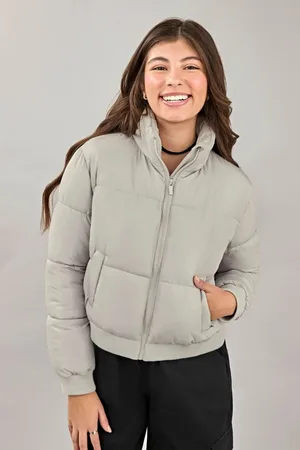 Elian Infantil - Jaqueta Juvenil Menina Puffer Cropped Beats