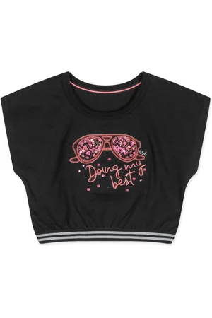 Marisol Infantil - Blusa Cropped Manga Curta Feminina