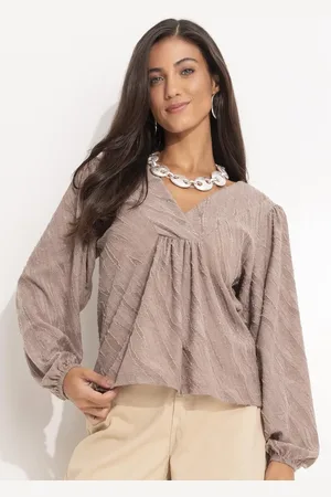 QUINTESS Blusa Feminina Em Malha Jacquard Com Textura