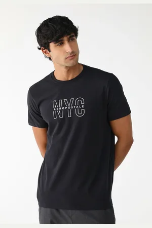 Aeropostale Camiseta Reta Logo Preta