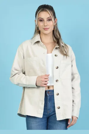 Gazzy Camisa Sarja Oversized Bege P