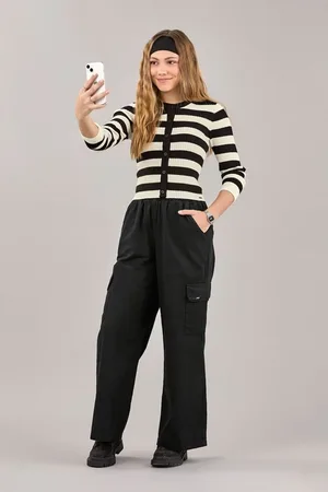Elian Infantil - Calça Juvenil Menina Pantalona Cargo Beats