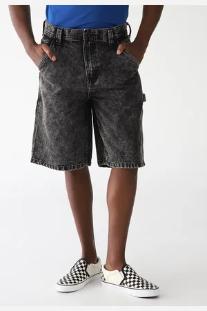 Vans Bermuda Jeans Reta Drill Chore Loose Grafite