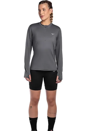 Mizuno Camiseta Manga Longa de Corrida Feminina Térmica