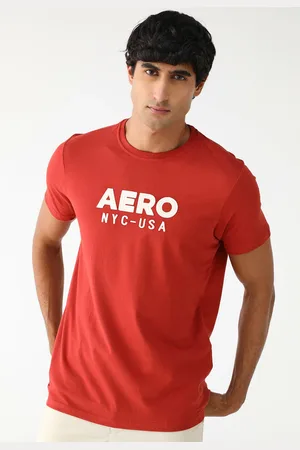 Aeropostale Camiseta Reta Logo Vermelha