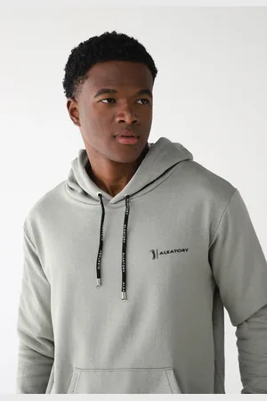 Aleatory Blusa de Moletom Flanelada Fechada Reta Com Capuz