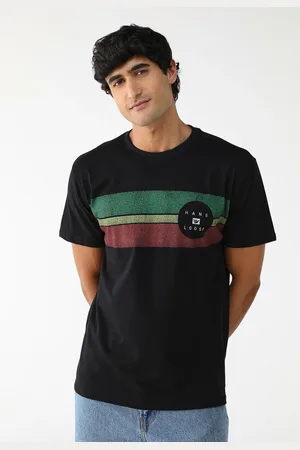 Hang Loose Camiseta Reta Estampada Preta