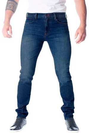 Tommy Hilfiger Calça Jeans Masculina Straight Denton Ohio Marinho