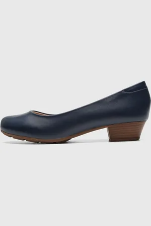MODARE Scarpin Salto Grosso Azul-Marinho