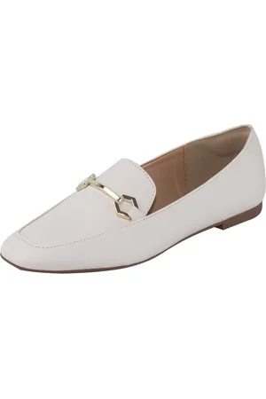 Amorelle Sapato Feminino Mocassim Slide Off White