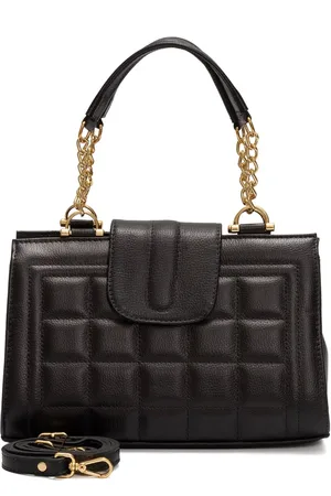 Griffazzi Bolsa de Couro Luxo Preta