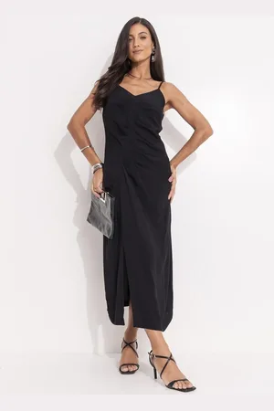 QUINTESS Vestido Feminino Em Viscose Plana