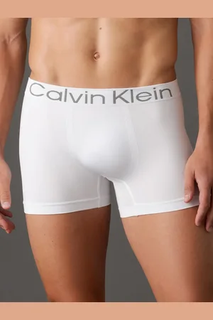 Calvin Klein Kit 3 Cuecas Trunk Seamless Flamê Calvin Klein Underwear - Branco, Cinza, Preto