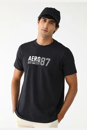 Aeropostale Camiseta Reta Logo Preta