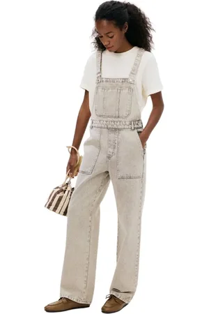 Di Nuevo Jardineira Hering Jeans Leve Cargo Feminino