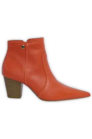 Spinelli Bota Feminina Bico Fino Cano Curto Couro Salto 6 CM