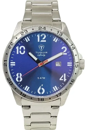 Tuguir Relógio Masculino Analógico Infinity TGI37101 Prata e Azul