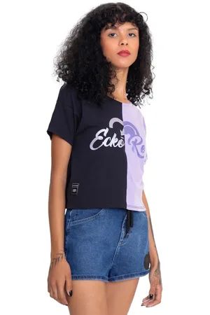 Ecko Camiseta Feminina Bitch Lilás c/ Preta