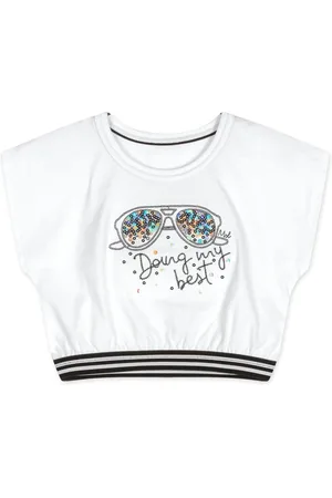 Marisol Infantil - Blusa Cropped Manga Curta Feminina