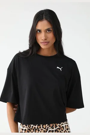 PUMA Camiseta Cropped Wardrobe Preta