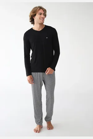 Malwee Conjunto de Pijama Reto Longo Stretch
