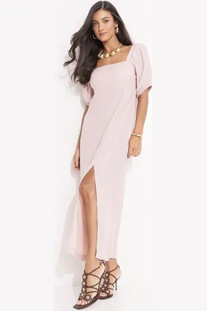 QUINTESS Vestido Feminino Em Viscose Plana Sarjada