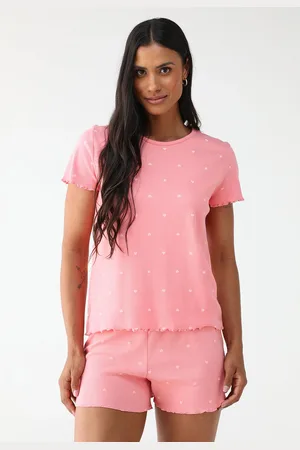 Malwee Conjunto de Pijama Curto Estampa de Coração