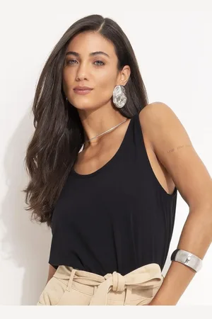 QUINTESS Blusa Feminina Em Malha Crepe