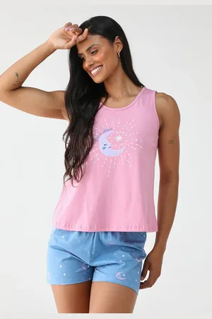 Malwee Conjunto de Pijama Curto Estampa de Lua