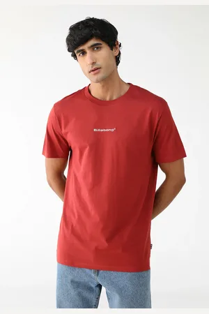 Billabong Camiseta Reta Lisa Vermelha