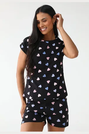 Malwee Conjunto de Pijama Curto Corações
