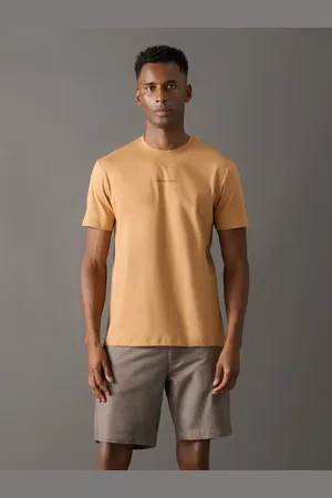 Calvin Klein Camiseta Masculina Logo Centralizado - Havana