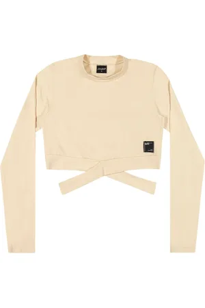 Elian Infantil - Blusa Juvenil Menina Cropped Transpasse Beats