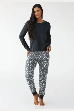 Malwee Conjunto de Pijama Longo Estampa de Onça