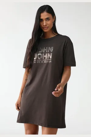 John John Vestido Curto Logo Metalizado