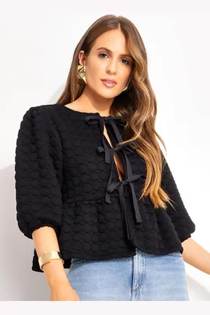 QUINTESS Blusa Feminina Em Malha Matelassê