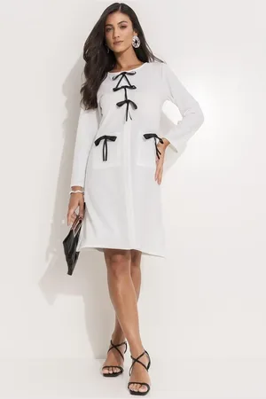 QUINTESS Vestido Feminino Em Malha Crepe