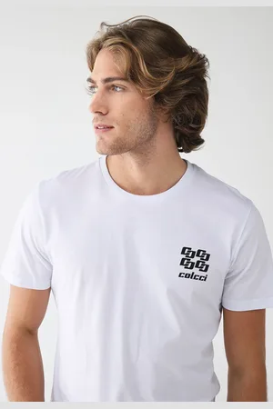 Colcci Camiseta Reta Logo Branca