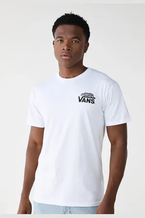 Vans Camiseta Reta Estampada Branca