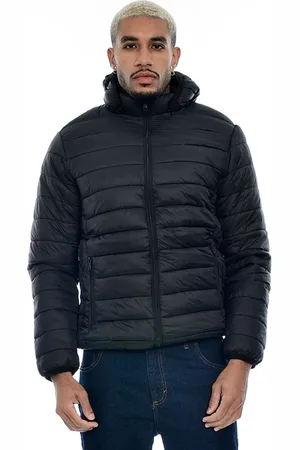 Emporio Alex Jaqueta Puffer Acolchoada Masculina Capuz Removível