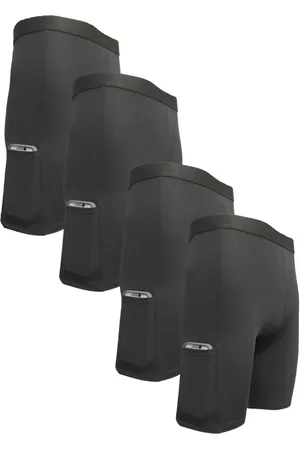 FRISTYLE Kit 4 Short Térmico Ciclista Com Bolso Segunda Pele Proteção UV Meia Coxa
